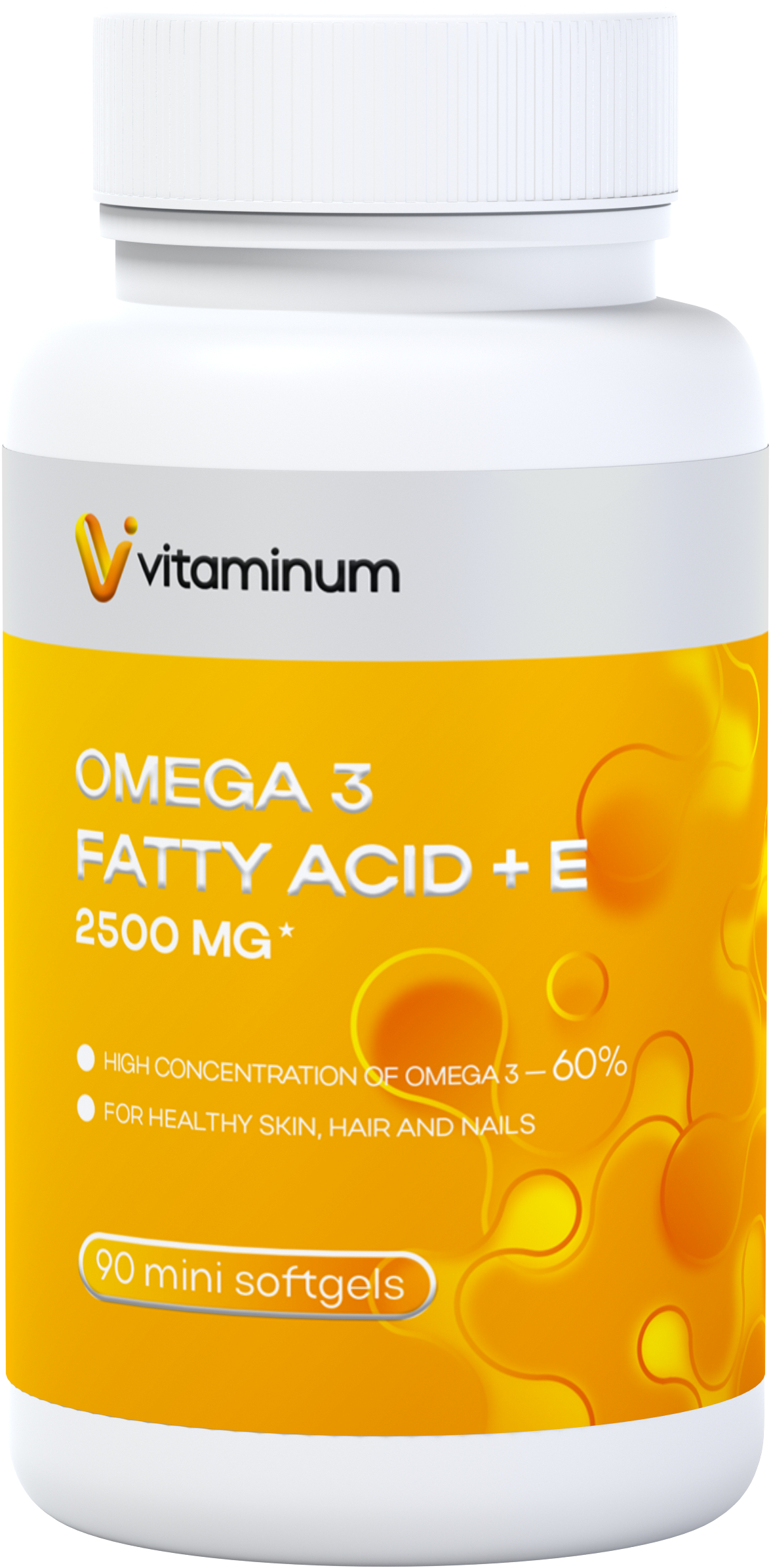  Vitaminum ОМЕГА 3 60% + витамин Е (2500 MG*) 90 капсул 700 мг   в Волжске