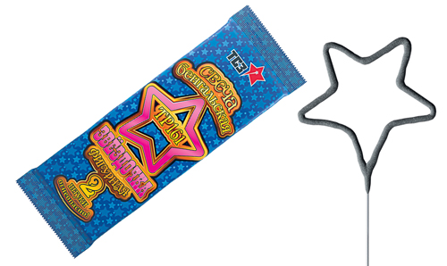  Бенгальские свечи фигурные 2 шт "Звездочка"  в Волжске